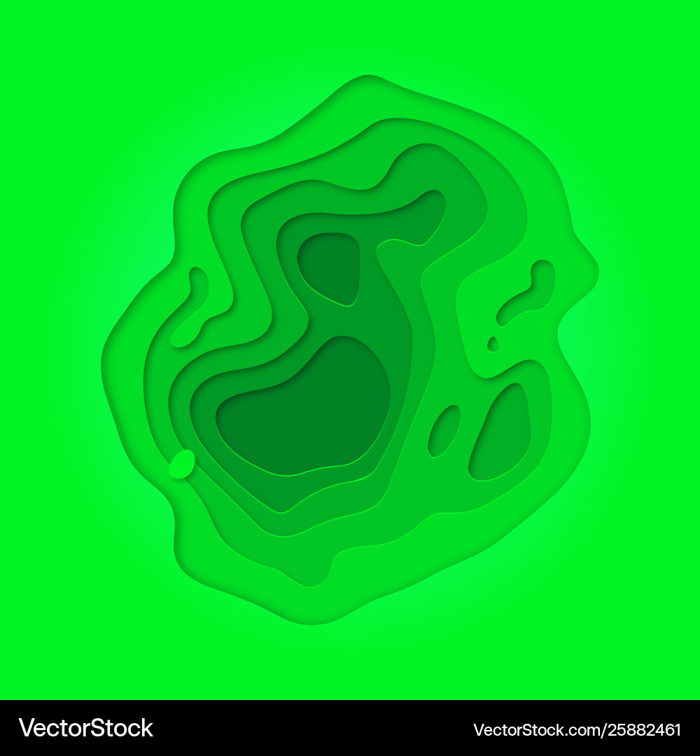 Papercut green multi layer gradient background Papercut green multi layer gradient background Vector Image
