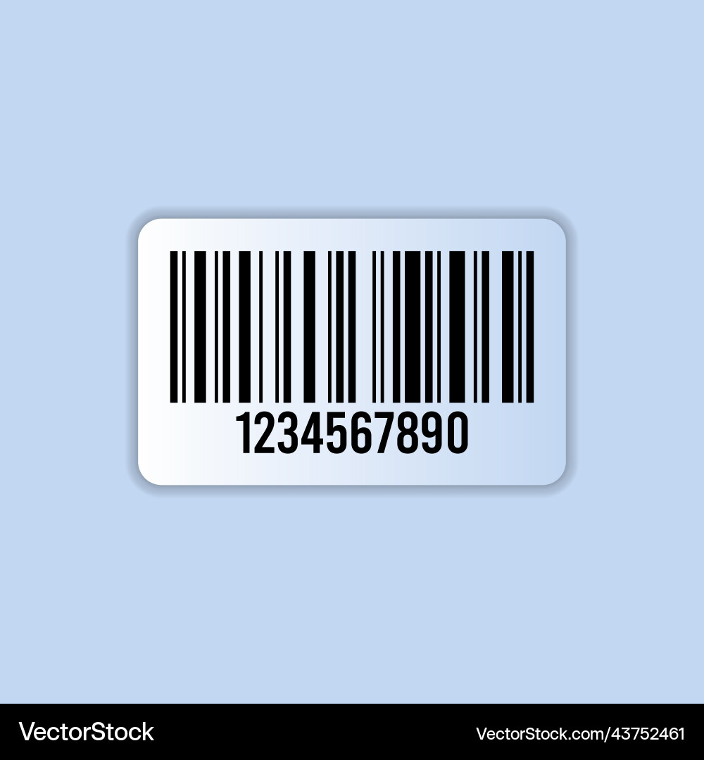 Realistic bar code icon a modern simple flat vector image