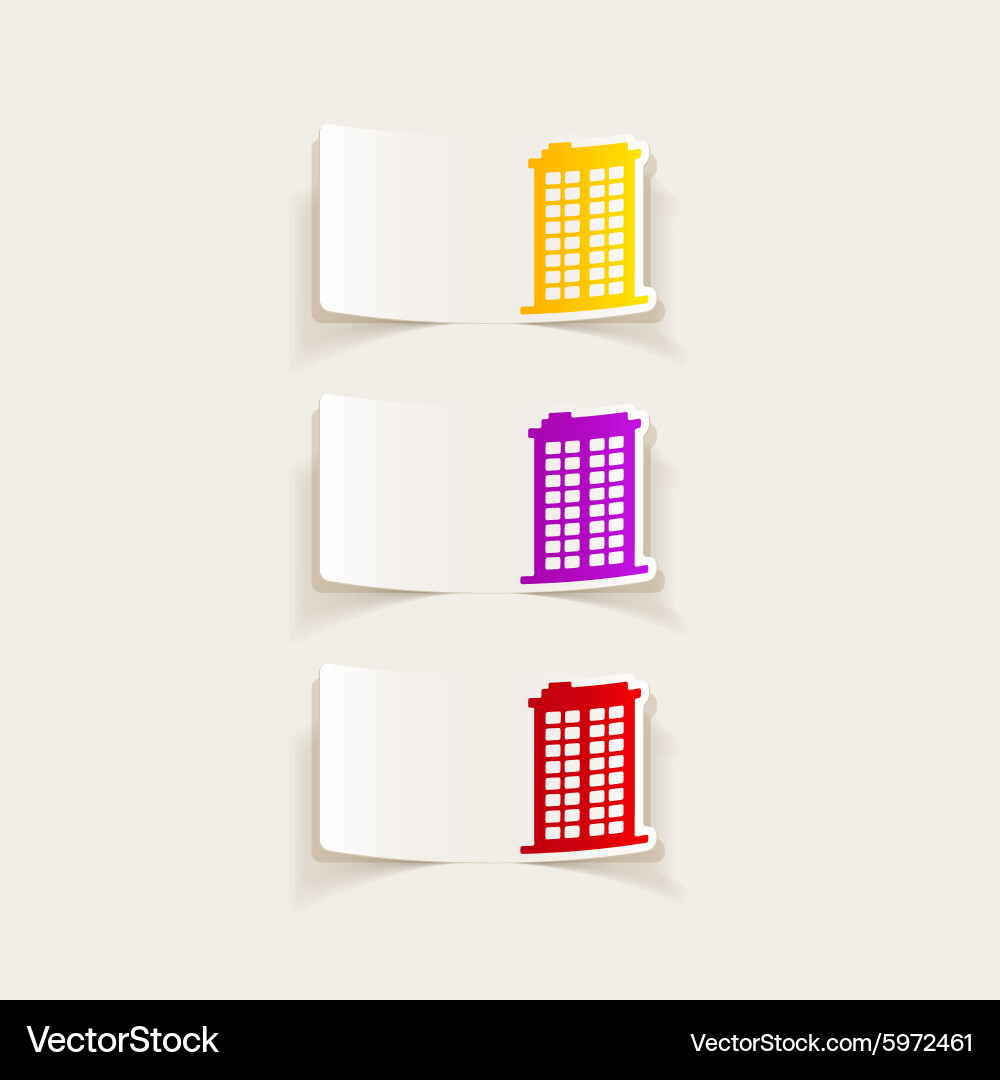 Realistic design element building Vector Image