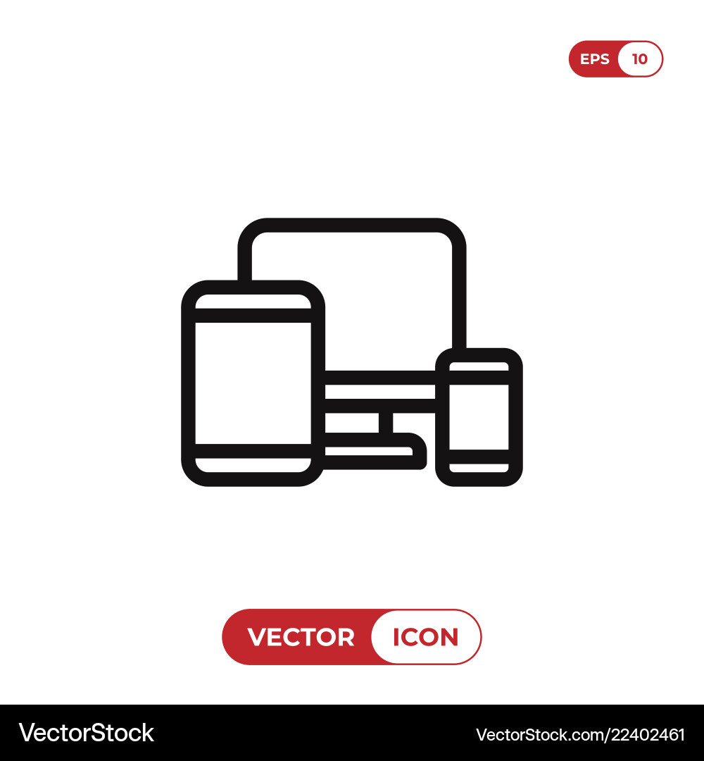 Responsive web design icon Vector Image