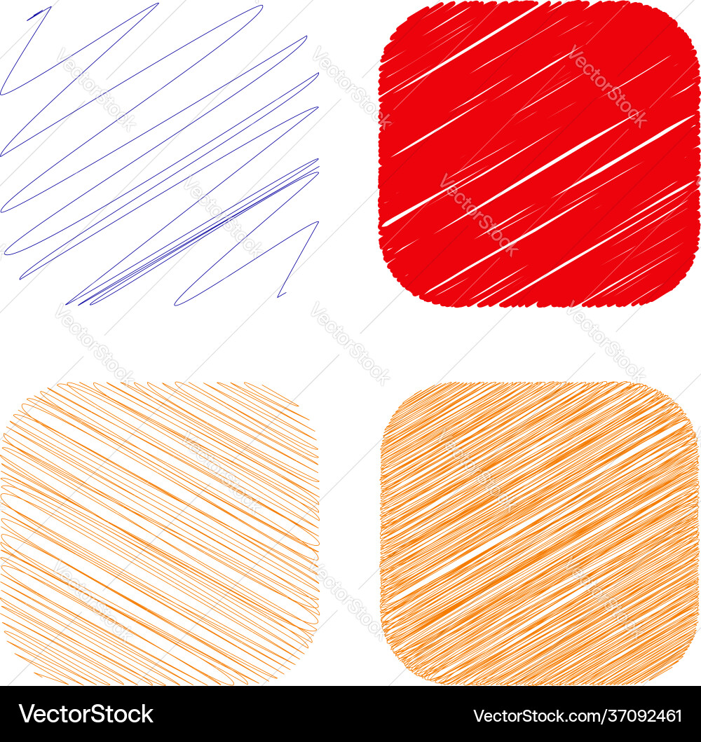 Rounded square with sketchy scribble doodle Rounded square with sketchy scribble doodle vector image