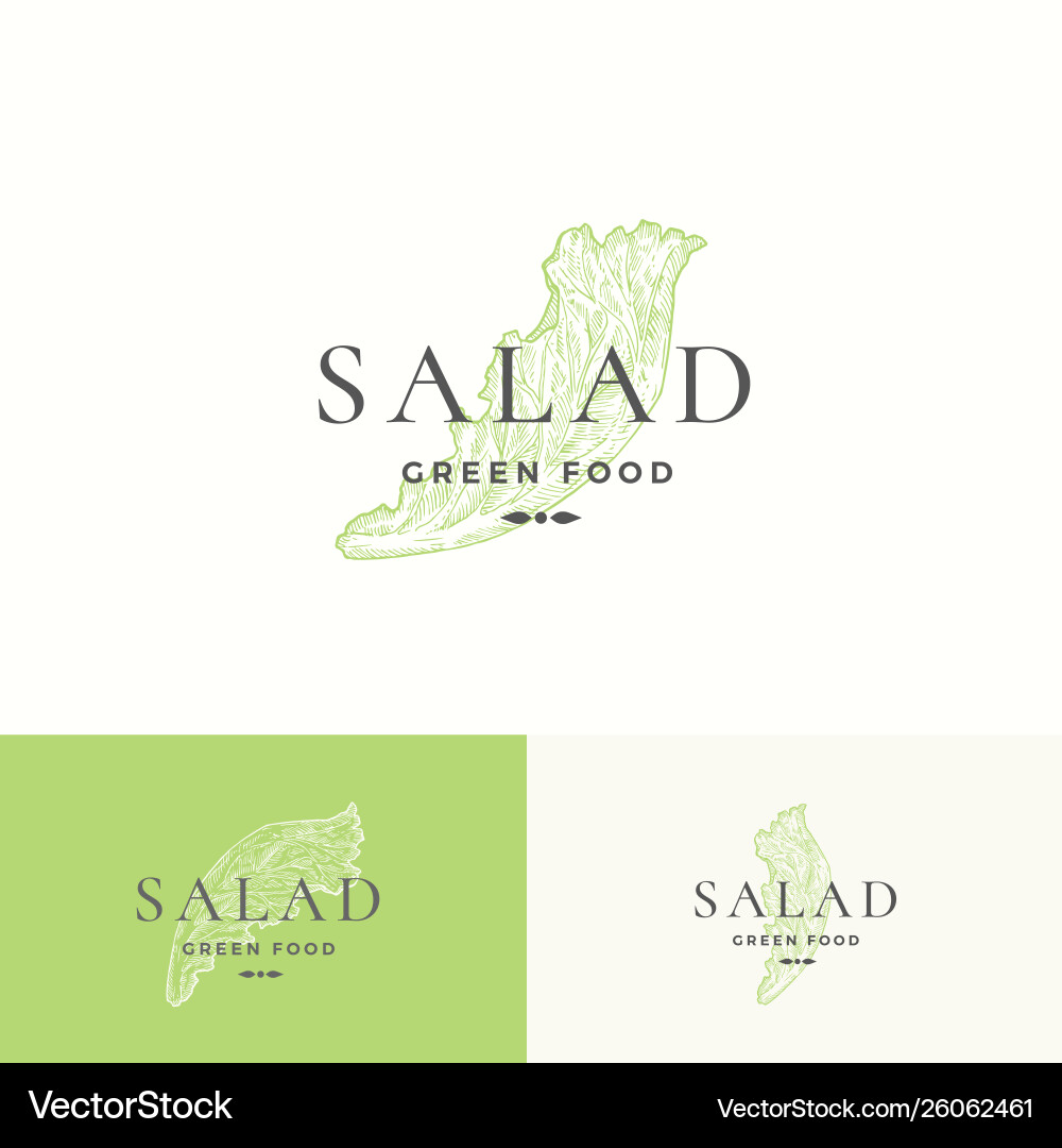 Salad lettuce abstract sign symbol or logo vector image