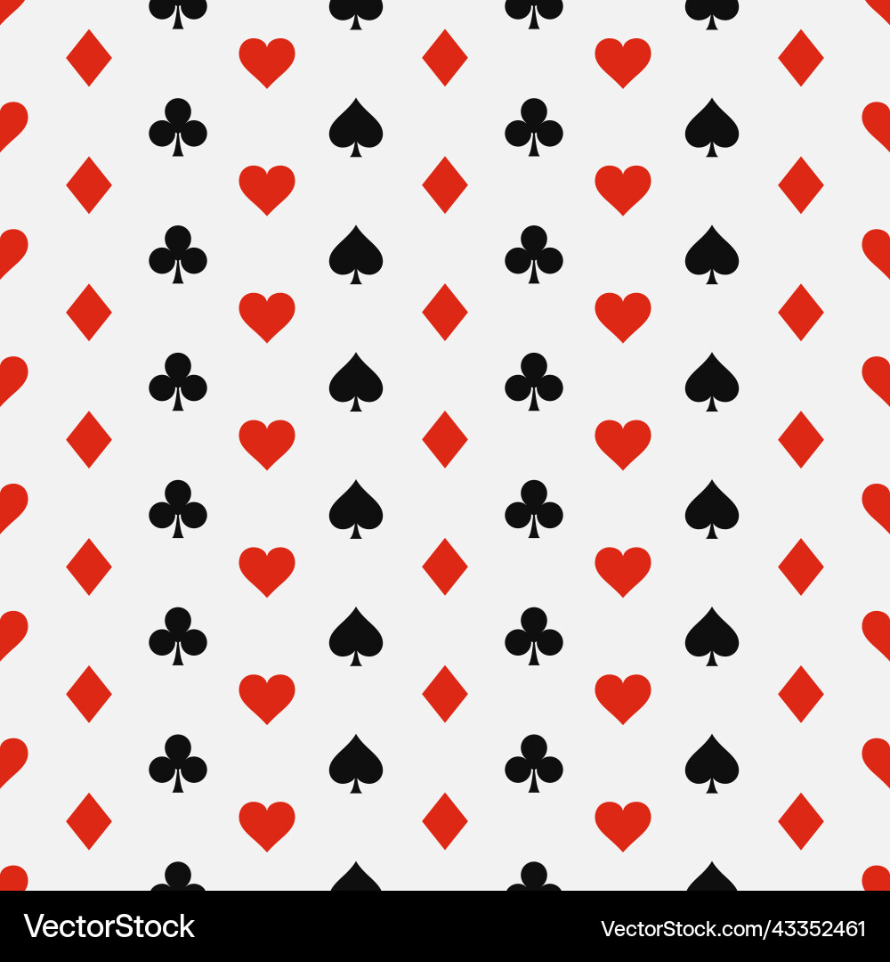 Seamless pattern with card suits Seamless pattern with card suits vector image