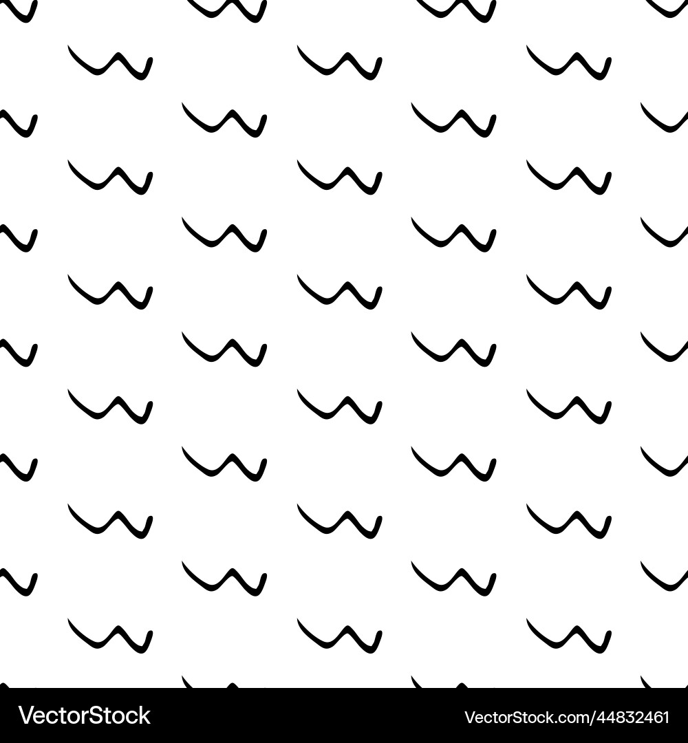 Seamless pattern with sketch squiggle Vector Image