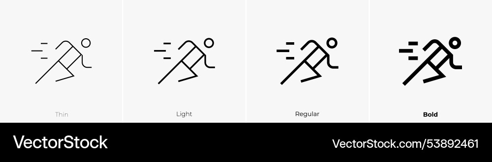 Sprint icon thin light regular and bold style Sprint icon thin light regular and bold style vector image