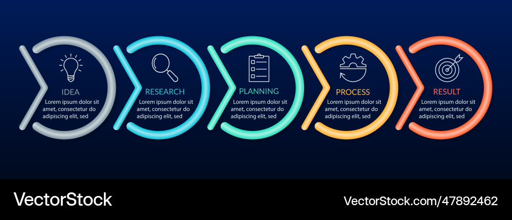 5 step infographic template with 3d elements 5 step infographic template with 3d elements vector image