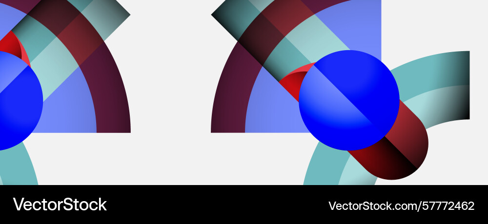 Abstract composition featuring overlapping Vector Image