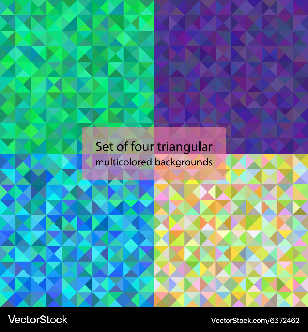 Abstract multicolored triangular backgrounds vector image