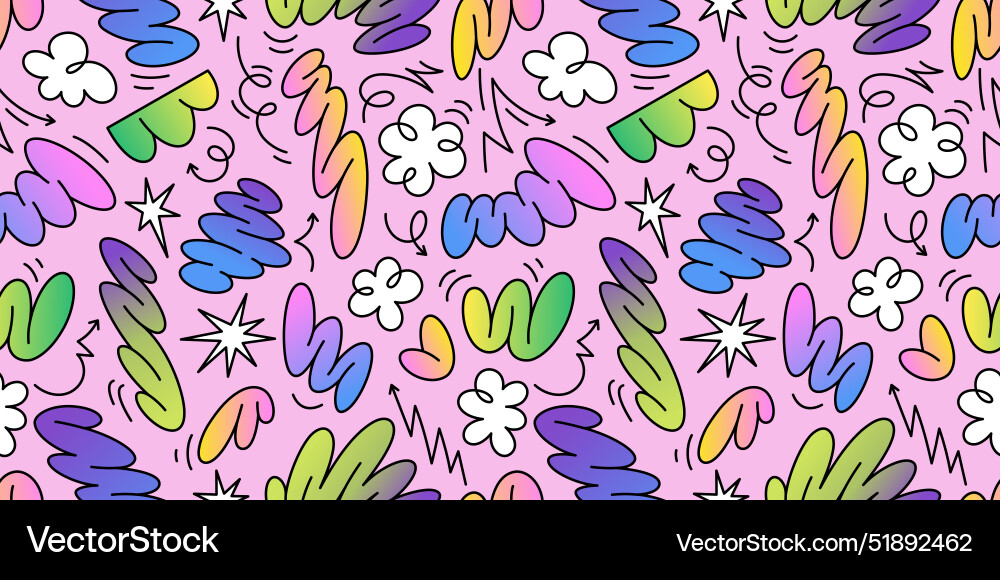 Abstract seamless pattern featuring groovy Abstract seamless pattern featuring groovy vector image