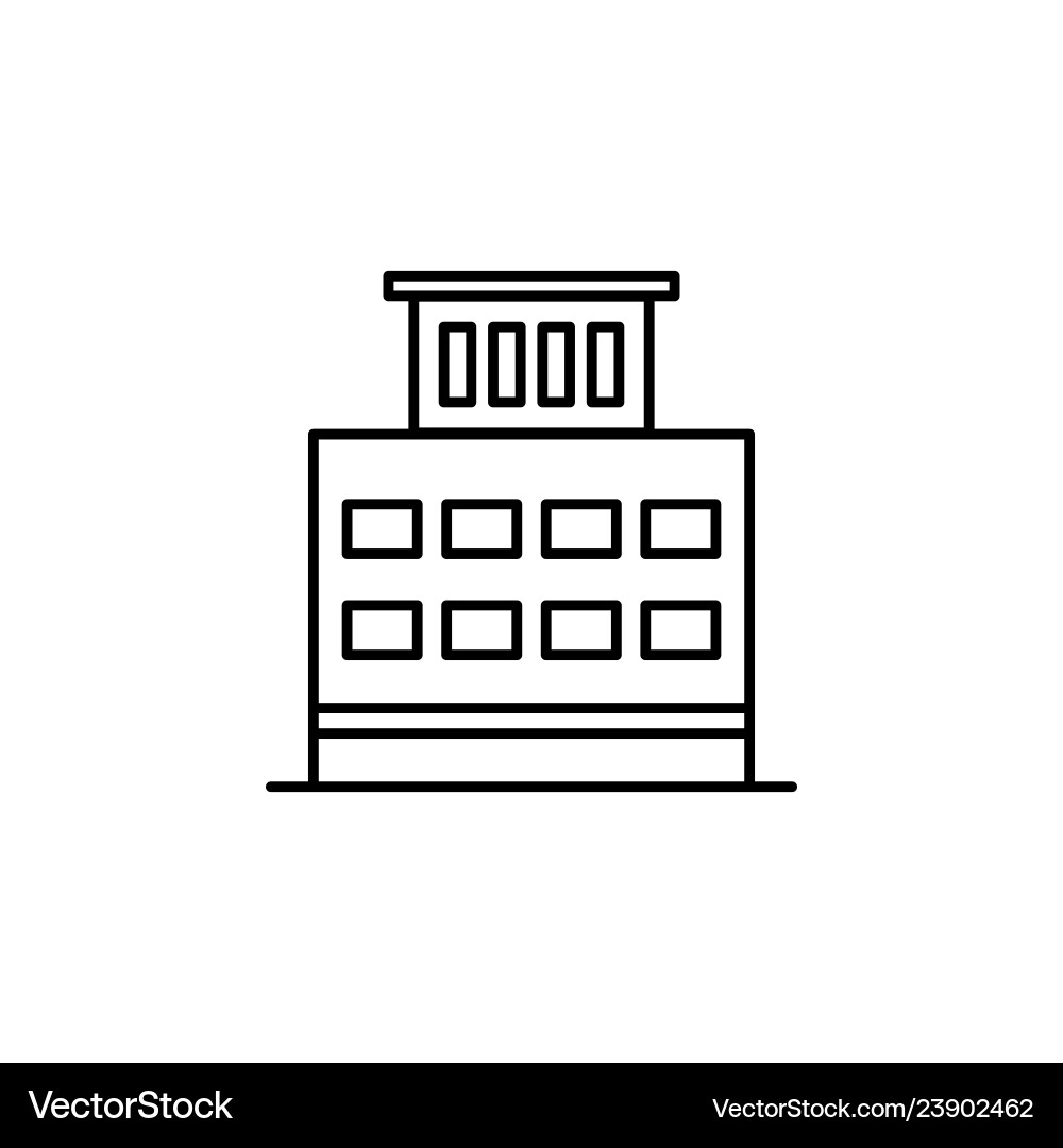 Building outline icon element of architecture Vector Image