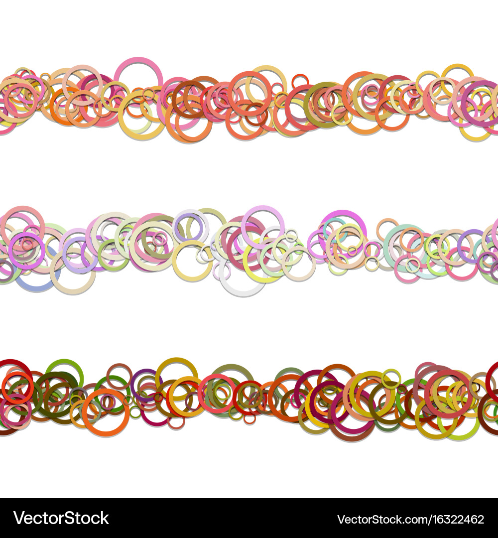 Circle pattern webage separator line design set Vector Image