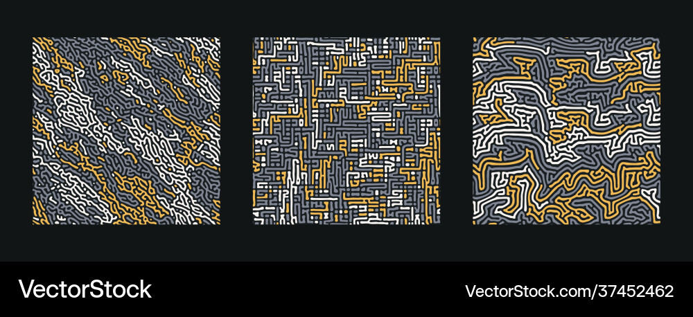 Collection turing abstract seamless pattern Collection turing abstract seamless pattern vector image