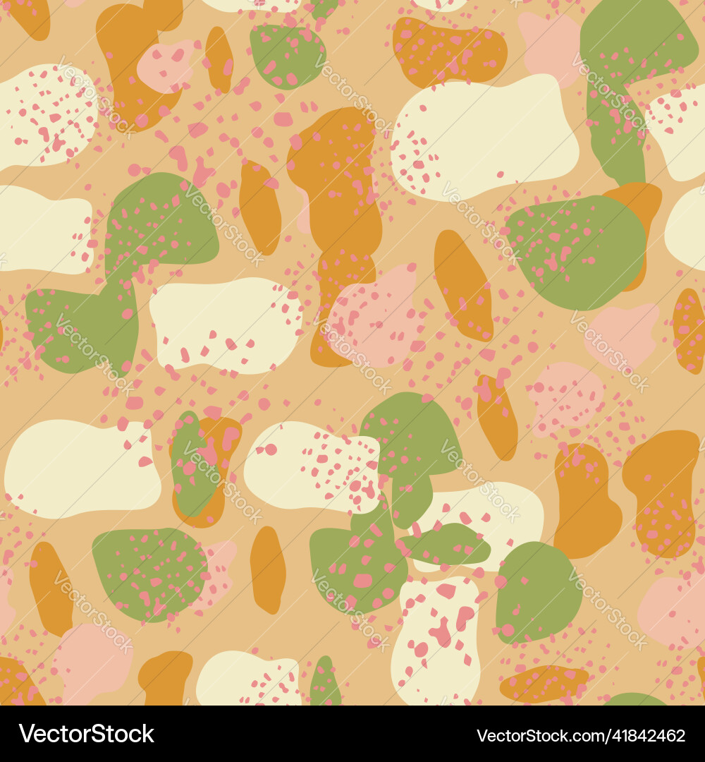 Doodle circle shape seamless pattern abstract Vector Image