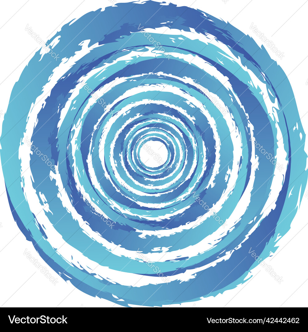 Grungy textured circle element circular splatter vector image
