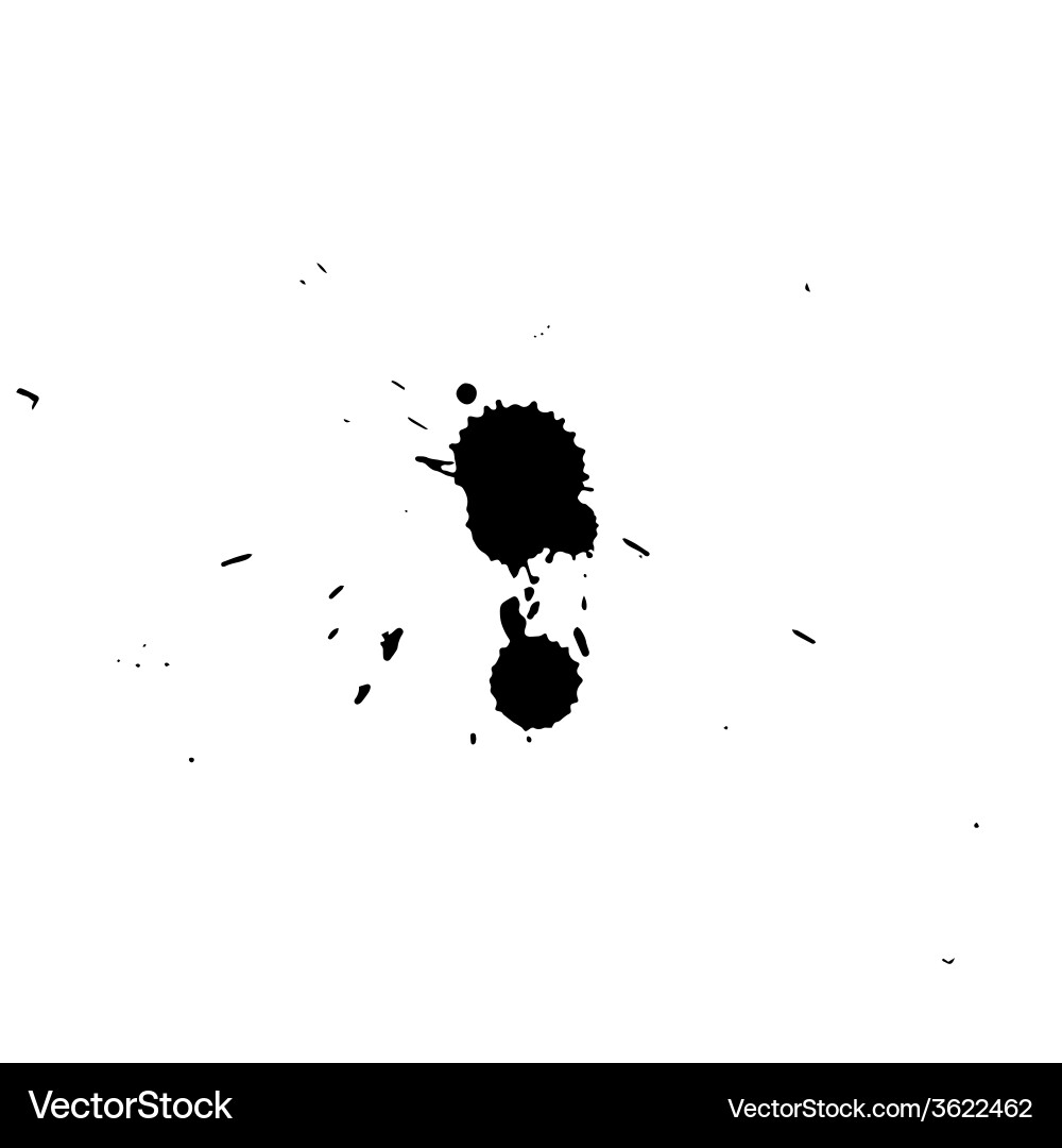 Large blobs of ink contaminated surface vector image