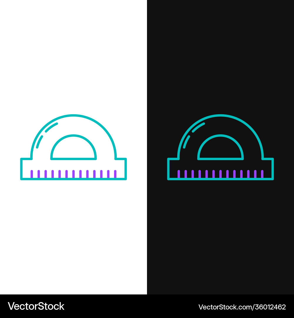 Line protractor grid for measuring degrees icon Line protractor grid for measuring degrees icon vector image