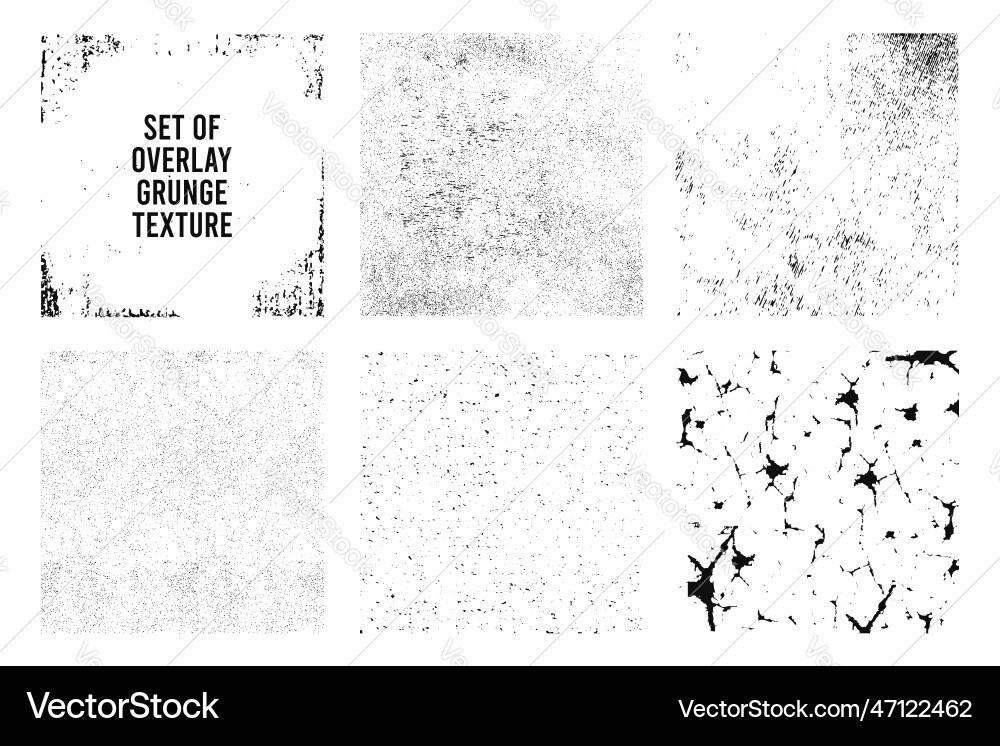 Overlay grunge textures Overlay grunge textures vector image