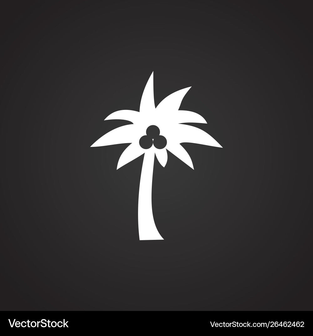 Palm tree icon on background for graphic and web Palm tree icon on background for graphic and web vector image