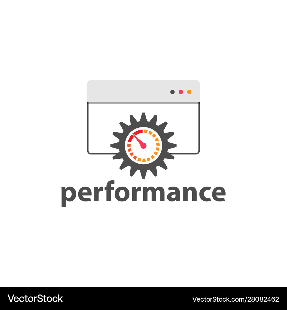 Performance gauge web element design image vector image