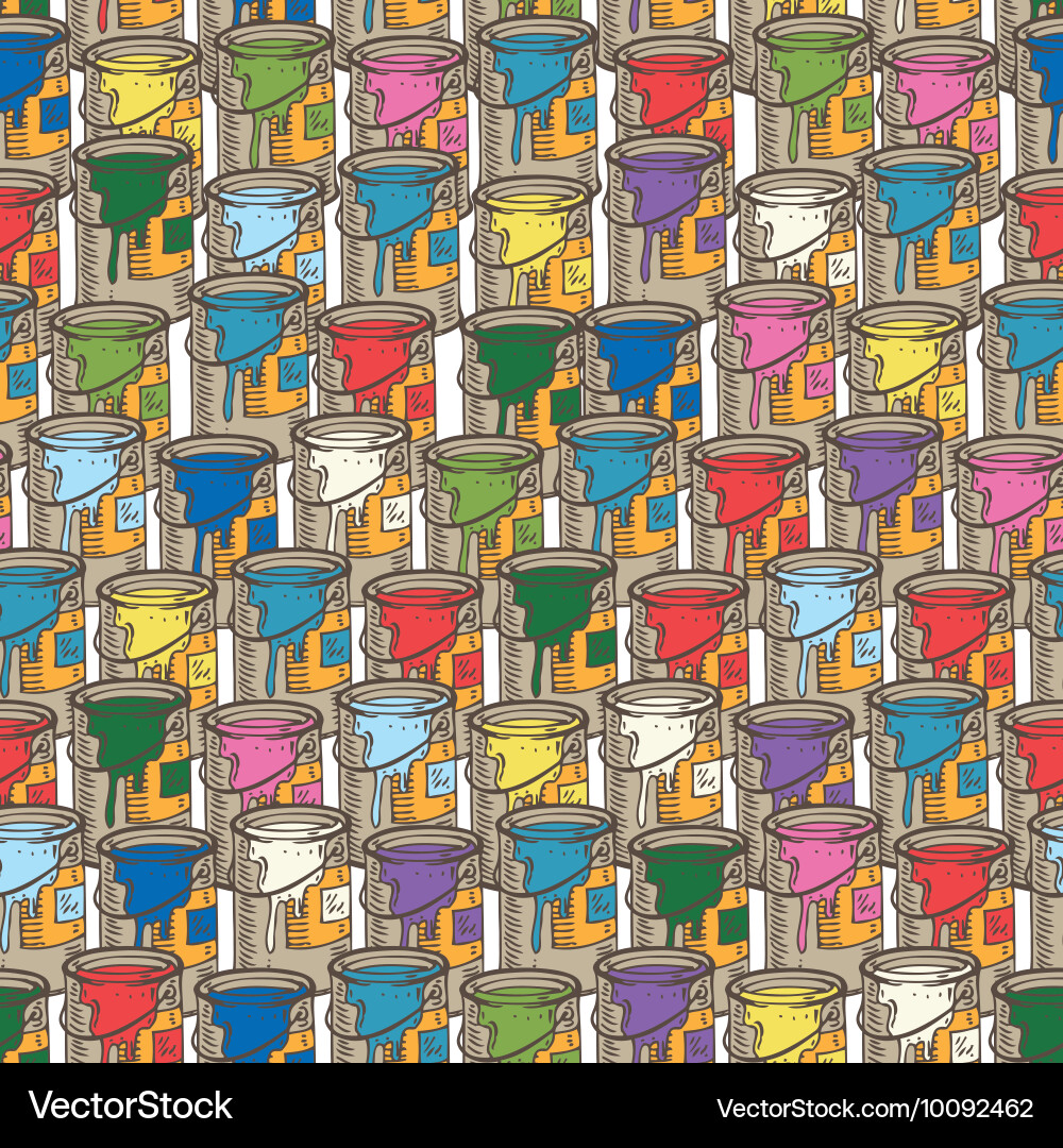 Seamless pattern with multicolored paint vector image
