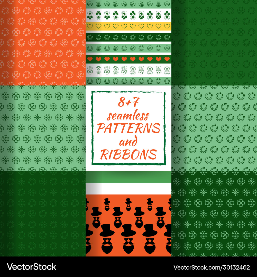Set colorful seamless patterns Set colorful seamless patterns vector image