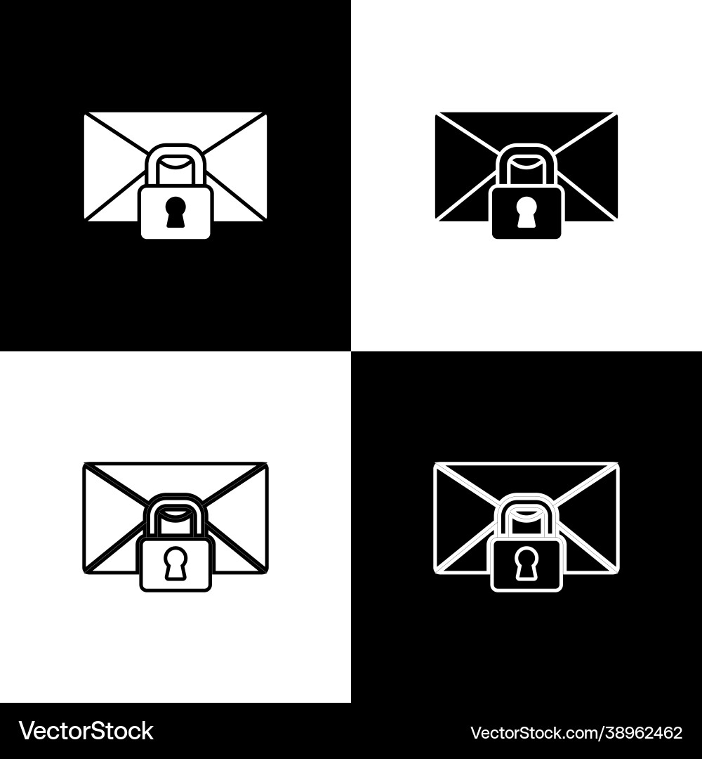 Set mail message lock password icon isolated Set mail message lock password icon isolated vector image