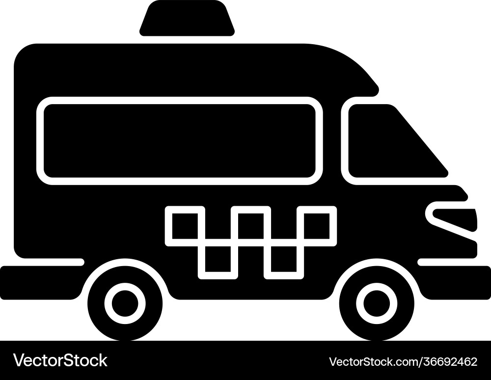 Shuttle Bus Icon vector image