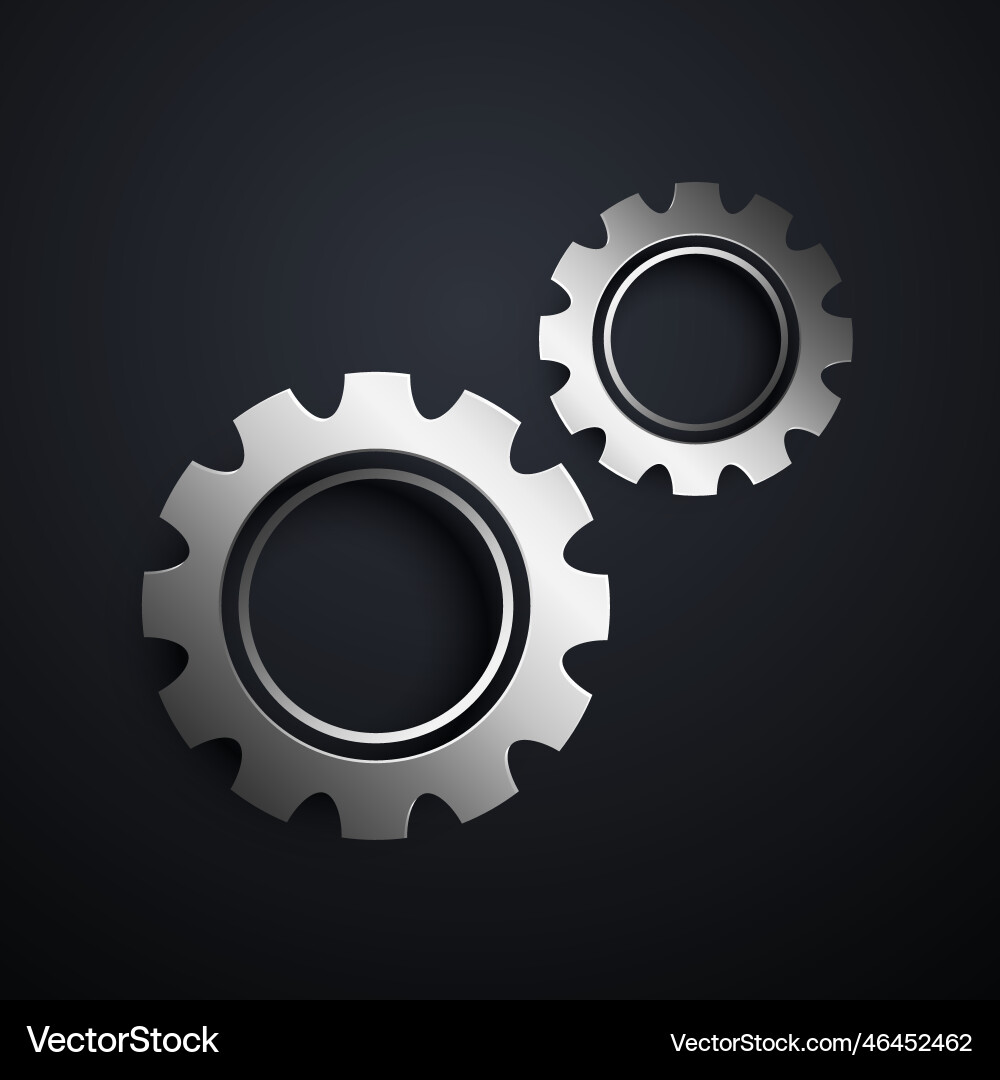 Two metallic gears setting background Two metallic gears setting background Vector Image