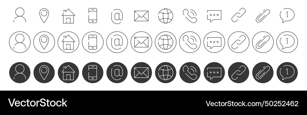 Web and mobile icon set line style website Web and mobile icon set line style website Vector Image