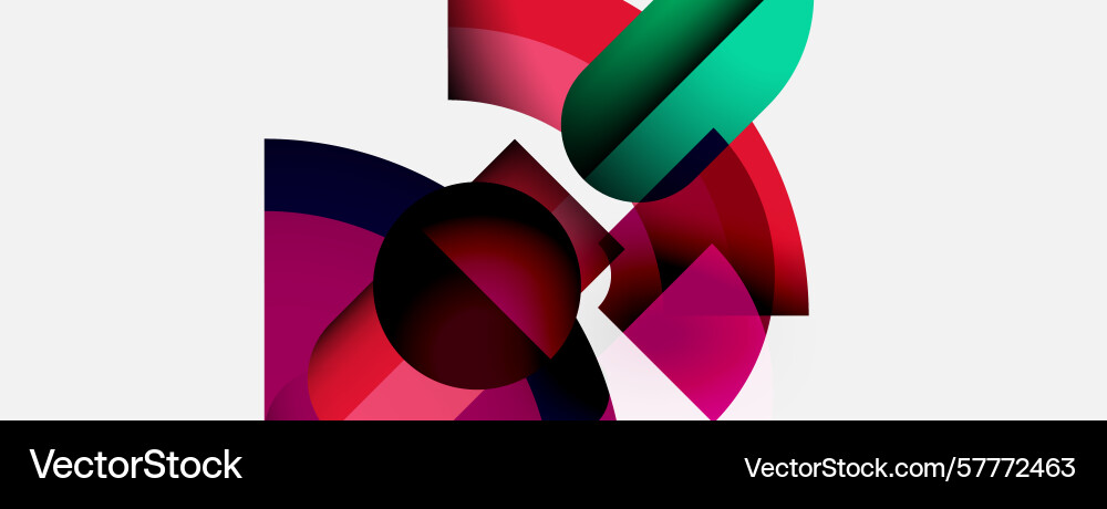 Abstract composition overlapping colorful shapes Abstract composition overlapping colorful shapes Vector Image