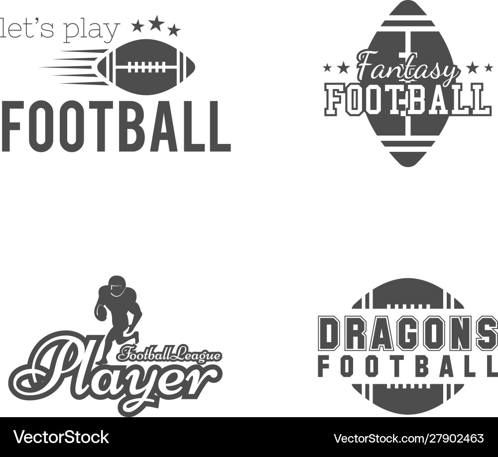 American Football Team College Abzeichen Logos American Football Team College Abzeichen Logos vektorbild