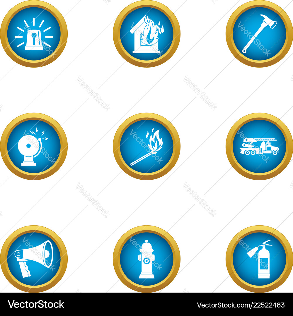 Announcement icons set flat style Announcement icons set flat style vector image