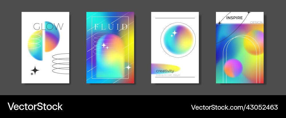 Blurred gradient background with geometric shapes Vector Image