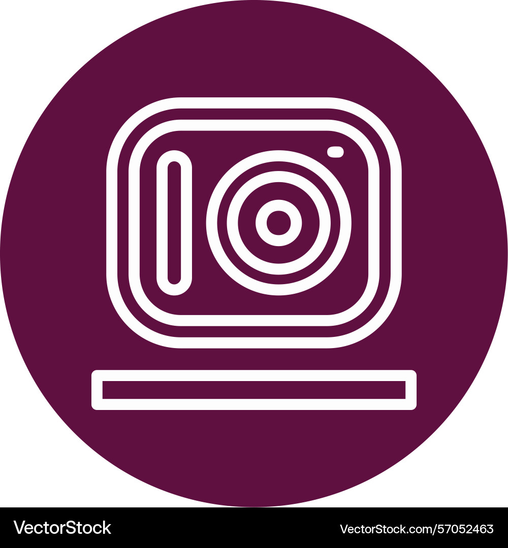 Camera line circle style icon design Vector Image