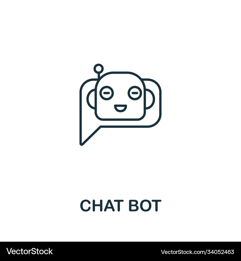 Chat bot icon from artificial intelligence vector image