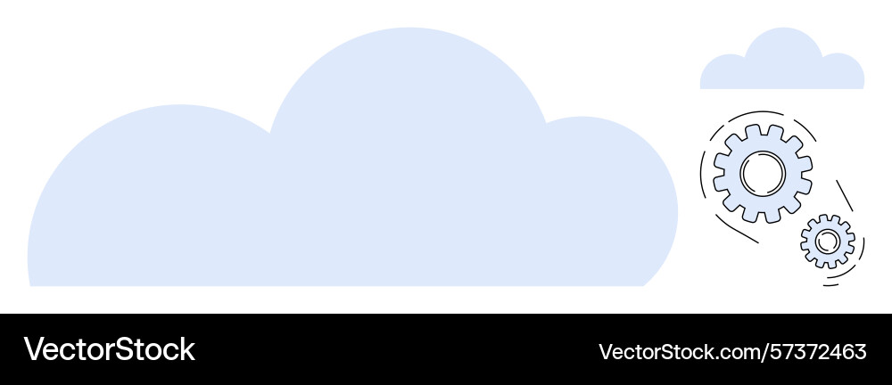 Cloud computing with connecting gears representing Cloud computing with connecting gears representing vector image