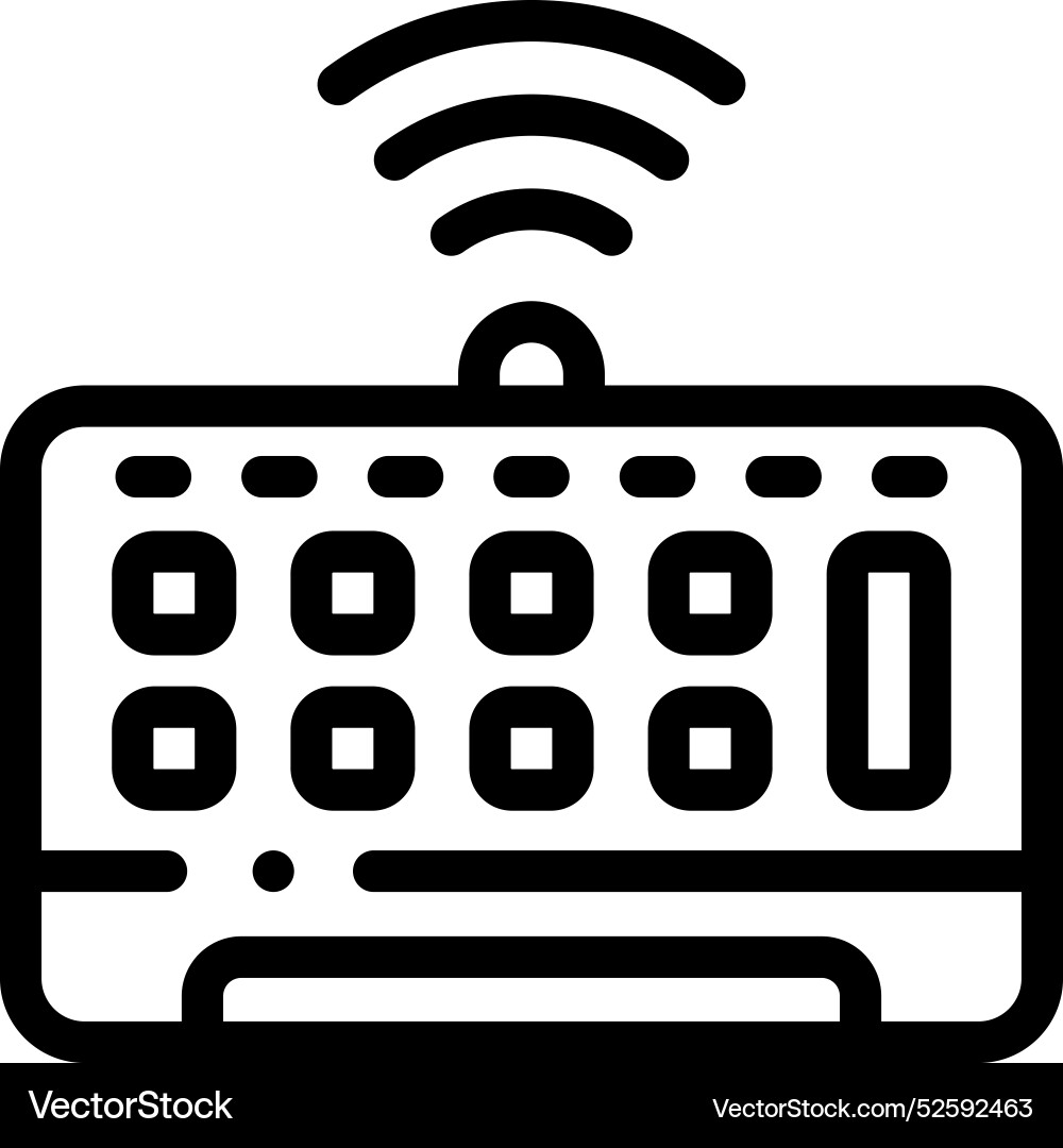 Computer icon thin linear style design isolated Computer icon thin linear style design isolated vector image