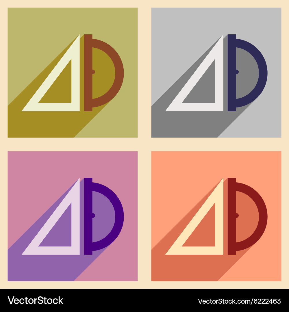 Flat with shadow concept and mobile application vector image
