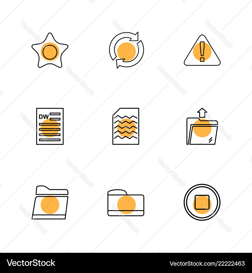 Folder files directory search code eps icons vector image