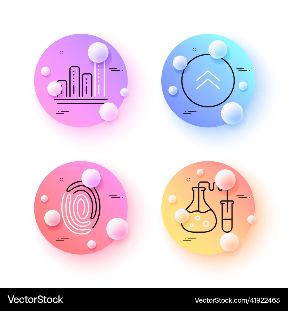 Graph chart chemistry lab and fingerprint minimal Graph chart chemistry lab and fingerprint minimal vector image