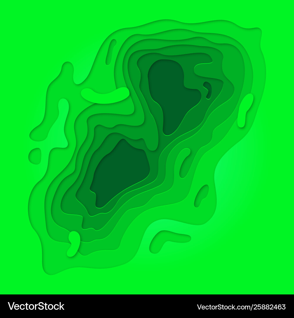Green papercut multi layer pattern background Green papercut multi layer pattern background Vector Image