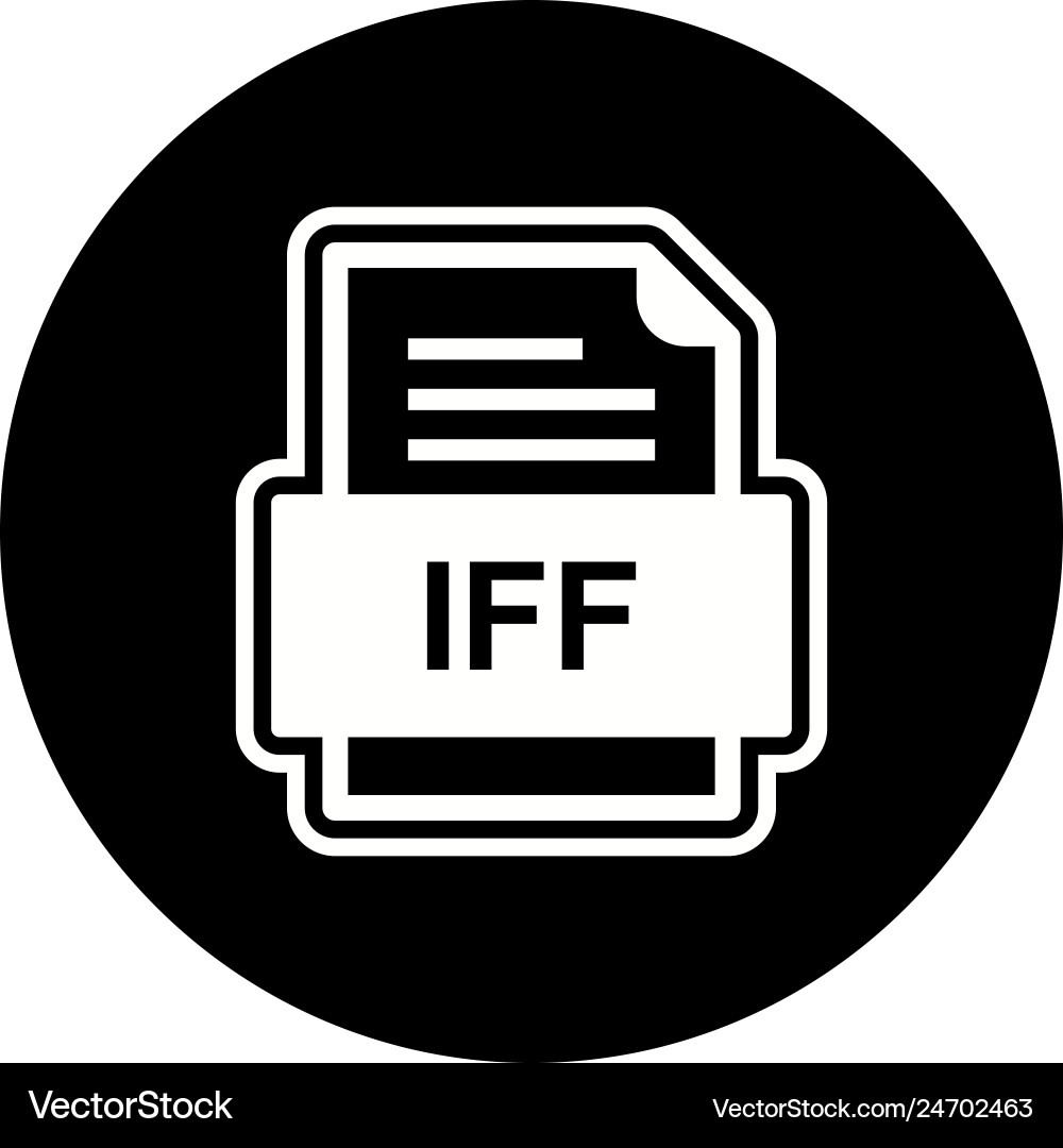 Iff file document icon Vector Image