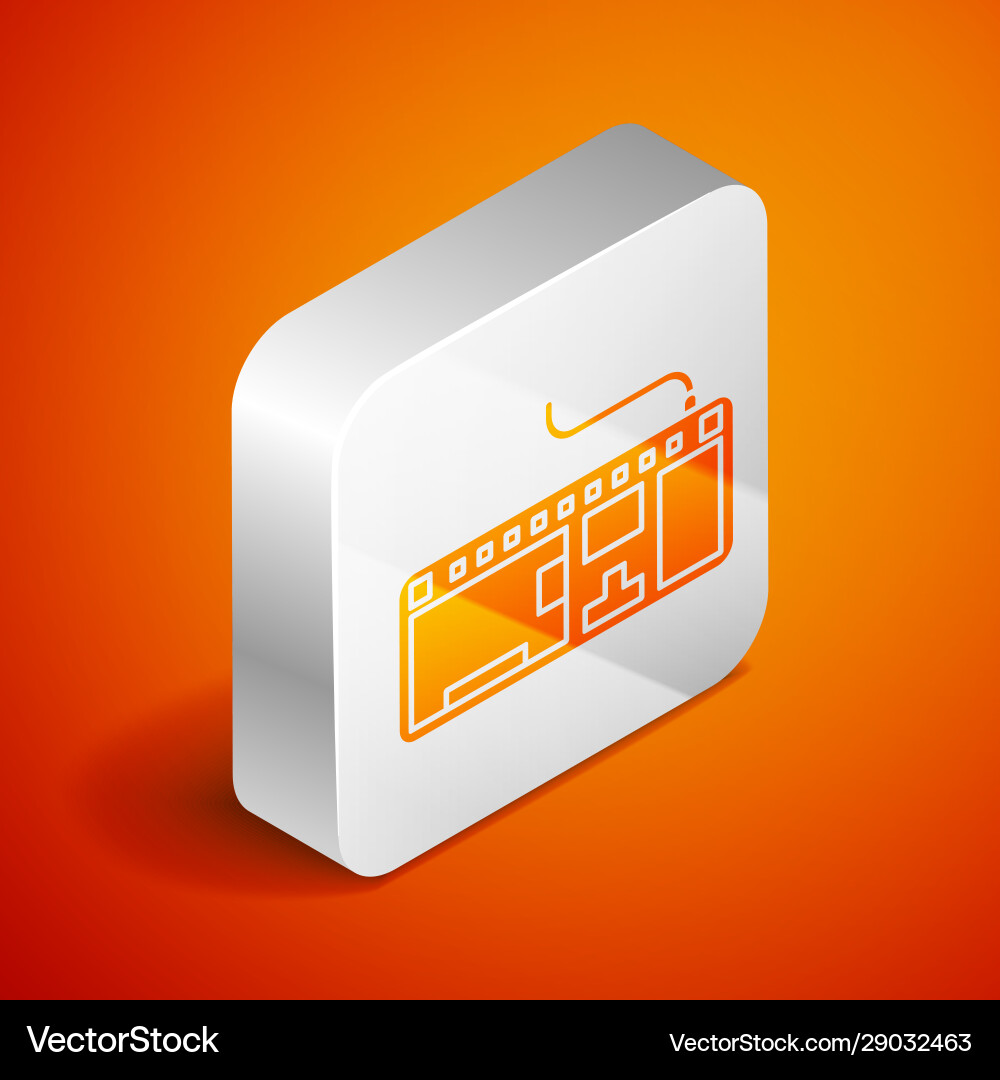 Isometric computer keyboard icon isolated Isometric computer keyboard icon isolated vector image