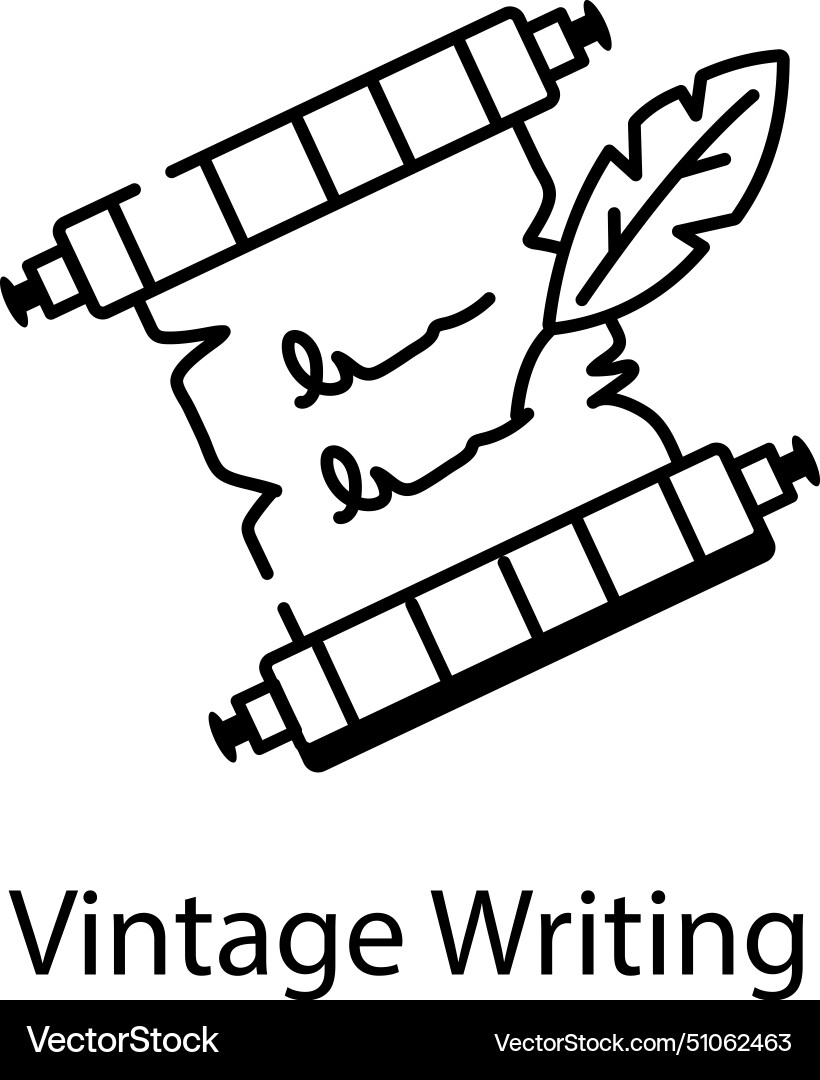Linear icons depicting creative writing Vector Image