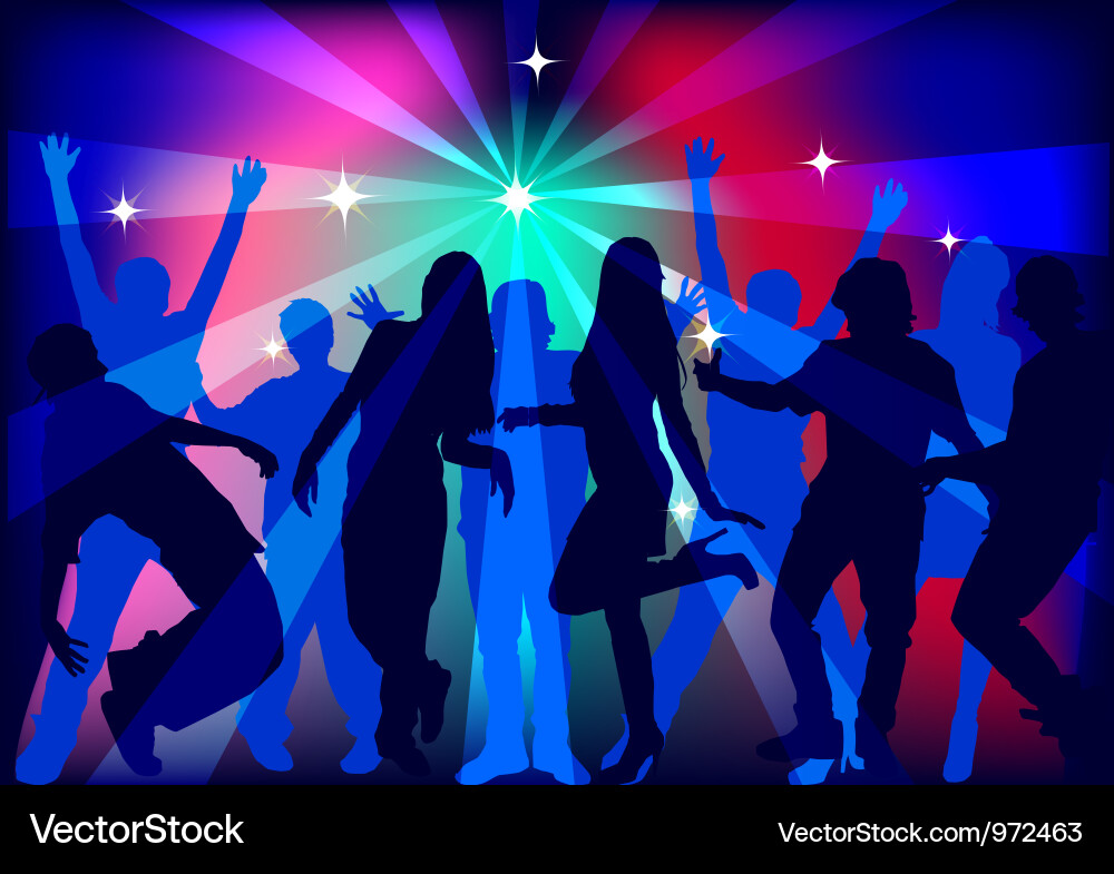 Nacht Party Tanz Vektorbild
