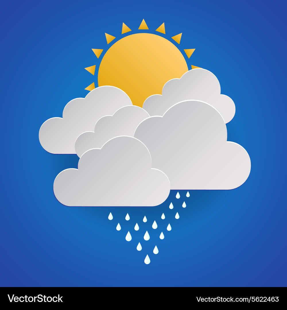 Paper weather cloud vector image