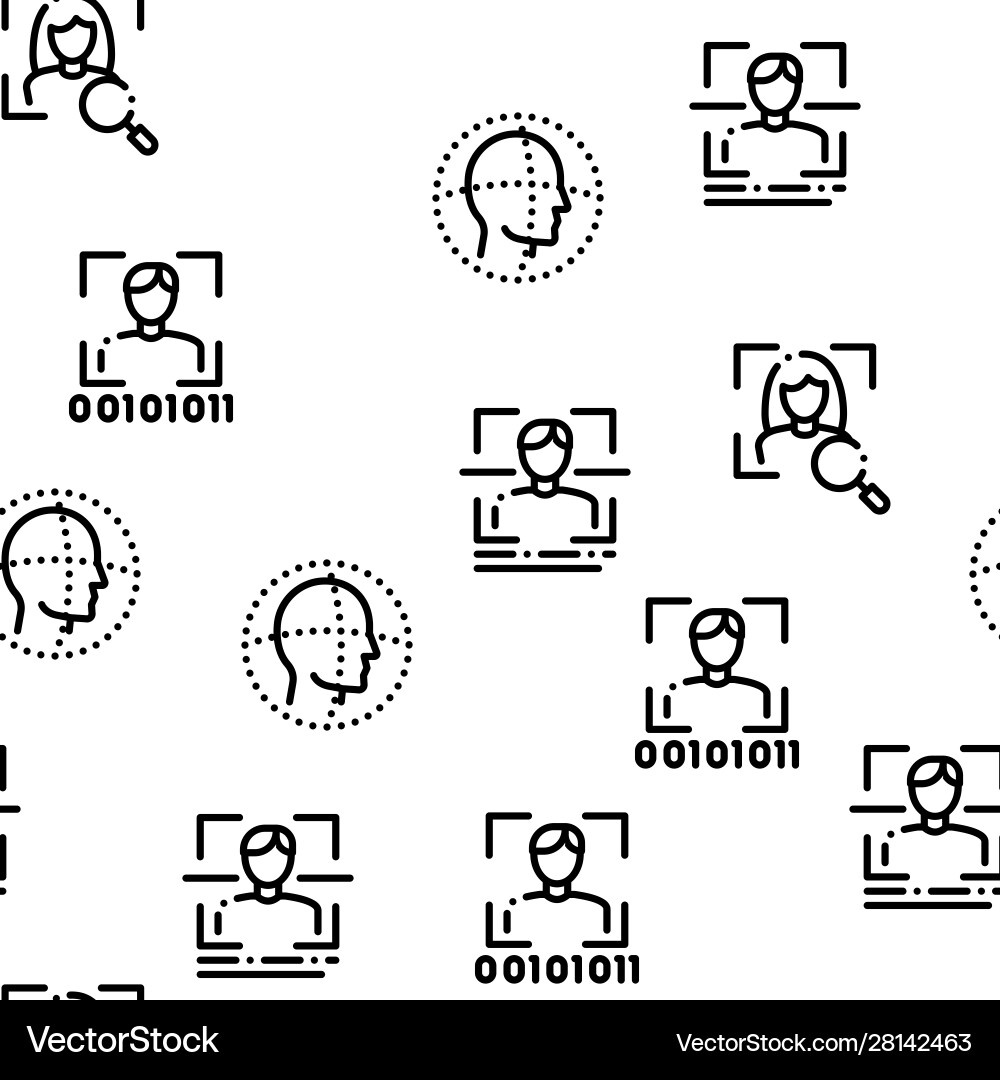 Recognition seamless pattern Recognition seamless pattern vector image