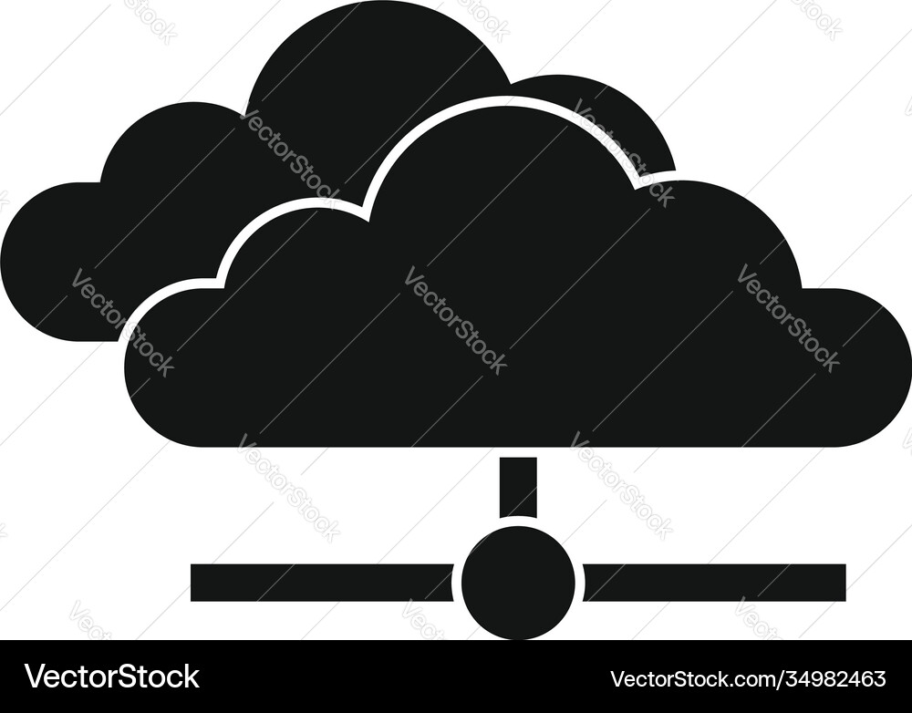 Server data cloud icon simple style Server data cloud icon simple style vector image