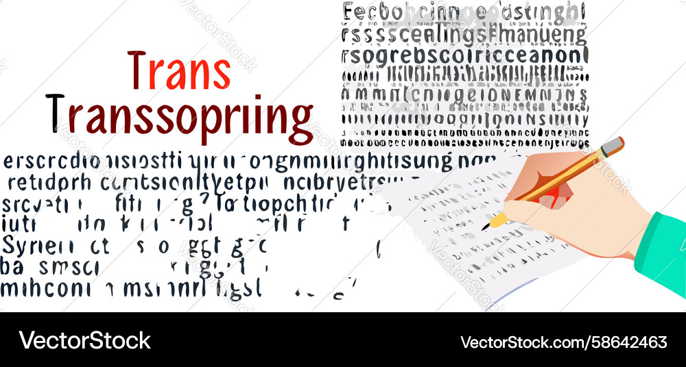 Transkription & Codierung Textverarbeitung Vektorbild