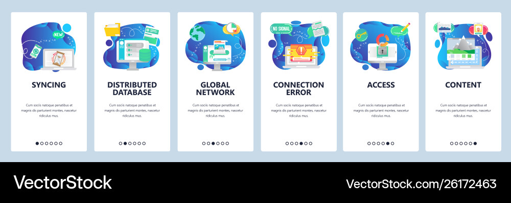 Website and mobile app onboarding screens vector image